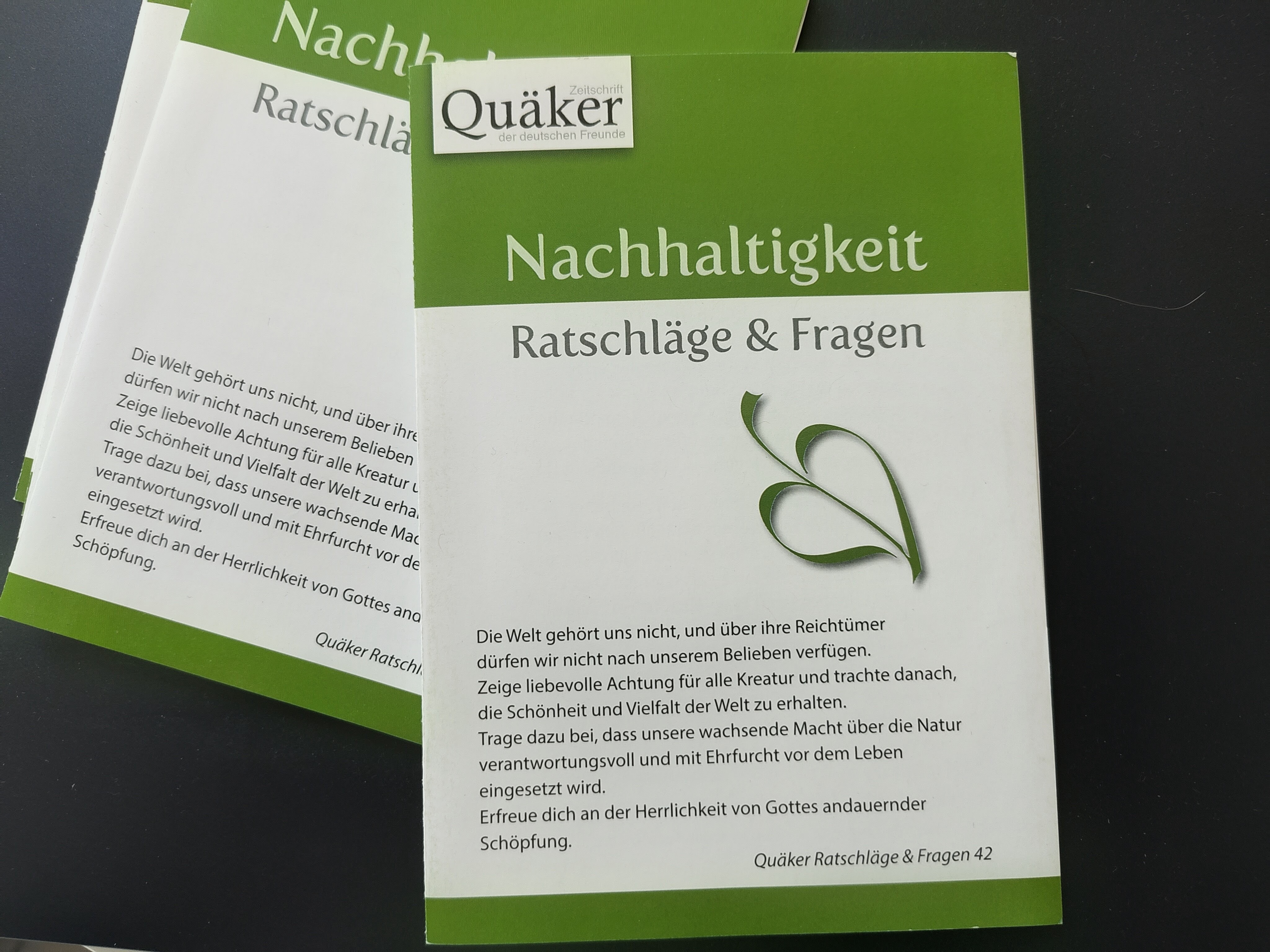 Nachhaltigkeit Ratschläge & Fragen